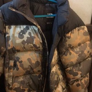 North face camo color Puffer jacket xl men